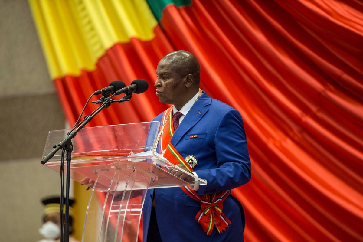 Touadera sworn in for third term as Central African Republic president