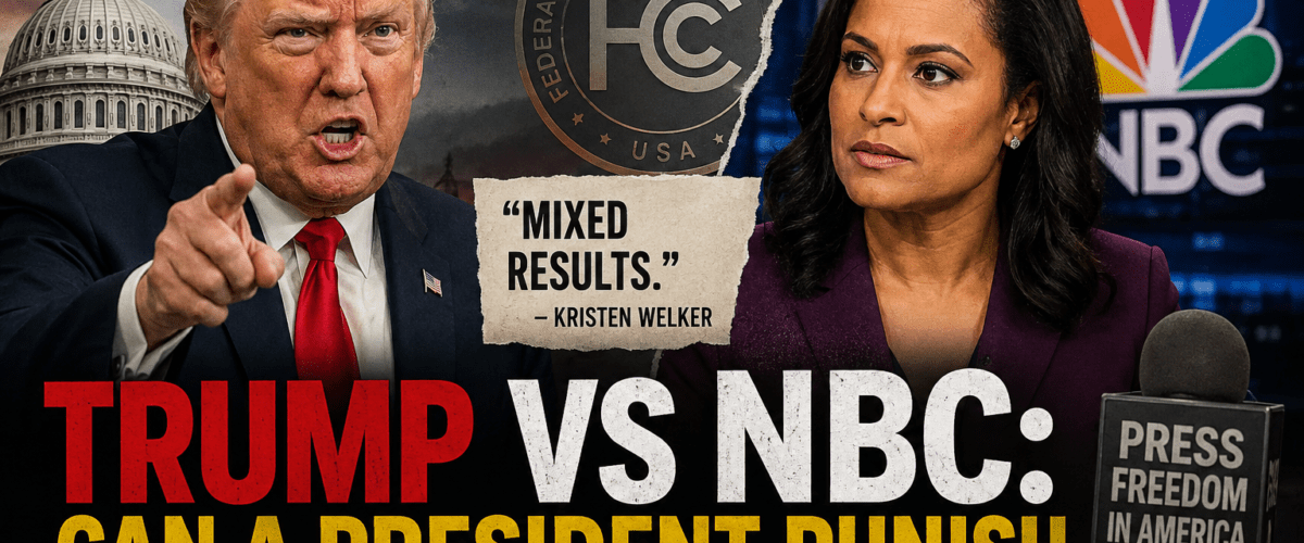 TRUMP VS NBC: CAN A PRESIDENT PUNISH THE MEDIA FOR CRITICIZING HIM?