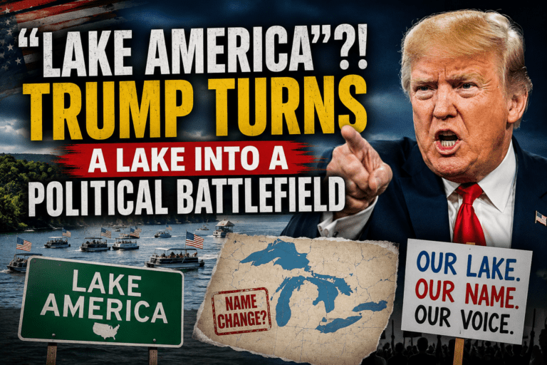 “LAKE AMERICA”?! TRUMP TURNS A LAKE INTO A POLITICAL BATTLEFIELD