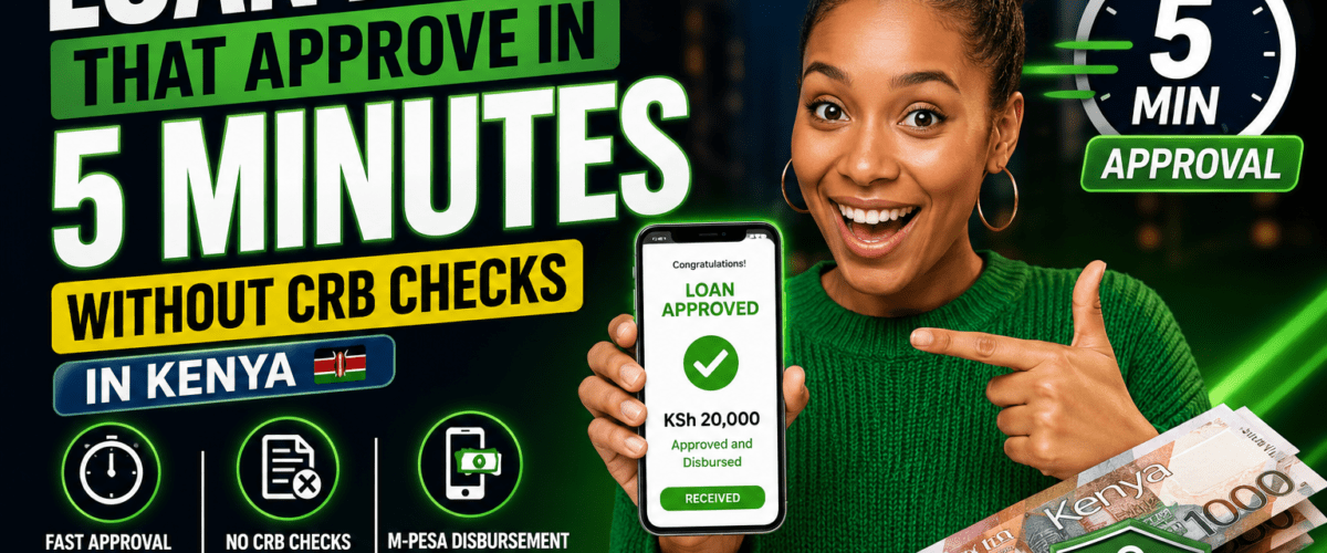 Loan Apps That Approve in 5 Minutes Without CRB Checks in Kenya
