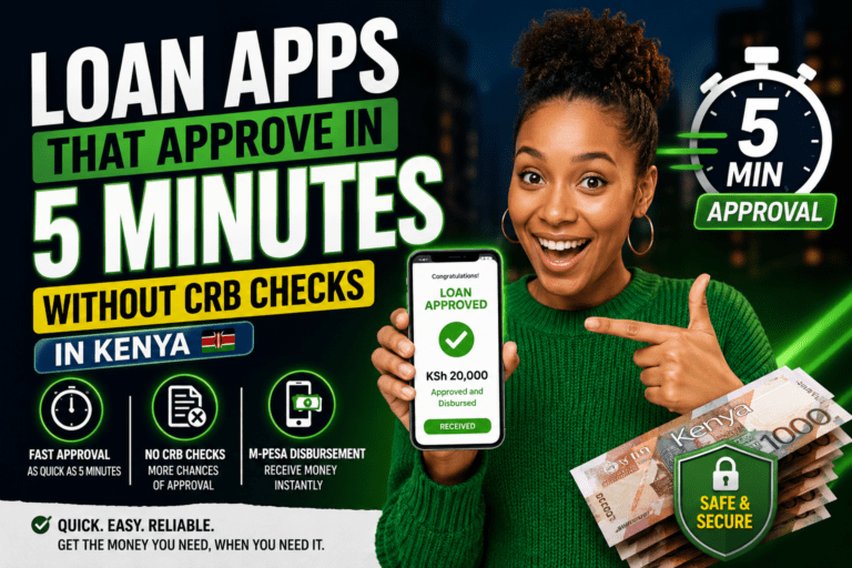 Loan Apps That Approve in 5 Minutes Without CRB Checks in Kenya