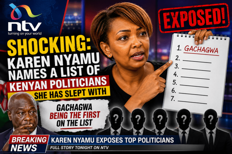 Shocking: Karen Nyamu names a list of Kenyan politician she has slept with Gachagwa being the first on the list